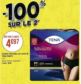 Culotte Silhouette Noir Taille M
