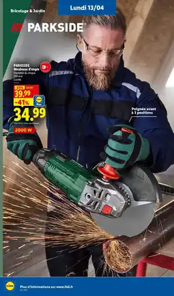 Lidl PARKSIDE Meuleuse d'angle offre