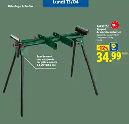 Lidl PARKSIDE Support de machine universel offre