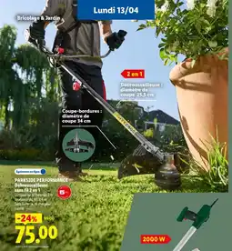 Lidl PARKSIDE PERFORMANCE Débroussailleuse sans fil 2 en 1 offre