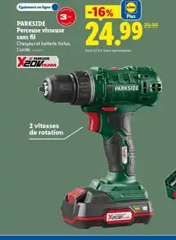 Lidl PARKSIDE Perceuse visseuse sans fil offre