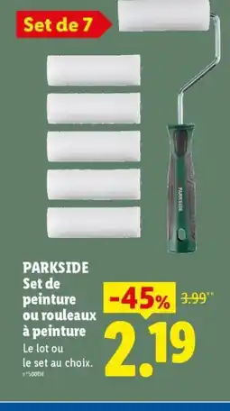 Lidl PARKSIDE Set de peinture ou rouleaux à peinture offre