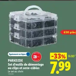 Lidl PARKSIDE Set d'outils de démontage ou clips et serre-câbles offre