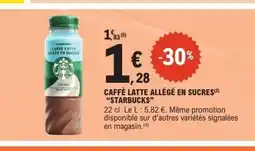 E.Leclerc STARBUCKS Caffè latte allégé en sucres offre