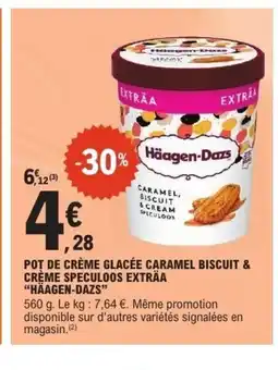 E.Leclerc HÄAGEN-DAZS Pot de crème glacée caramel biscuit & crème speculoos exträa offre