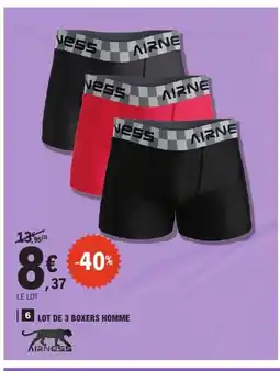 E.Leclerc AIRNESS Lot de 3 boxers homme offre