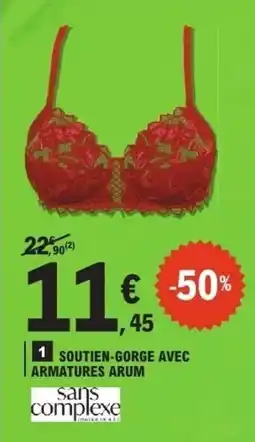 E.Leclerc SANS COMPLEXE Soutien-gorge avec armatures arum offre