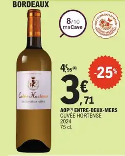 E.Leclerc CUVÉE HORTENSE aop entre-deux-mers offre