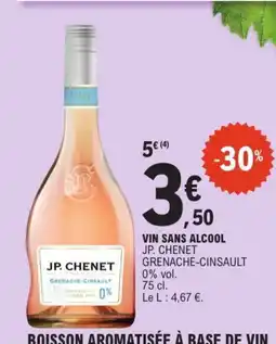 E.Leclerc JP. CHENET GRENACHE-CINSAULT Vin sans alcool offre