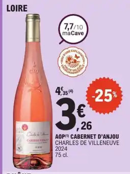 E.Leclerc CHARLES DE VILLENEUVE 2024 Aop cabernet d'anjou offre