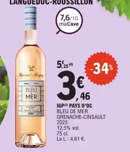 E.Leclerc BLEU DE MER GRENACHE-CINSAULT 2025 Igp pays d'oc offre