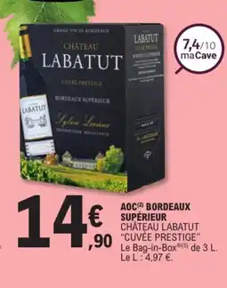 E.Leclerc CHÂTEAU LABATUT CUVÉE PRESTIGE Aoc bordeaux château labatut offre