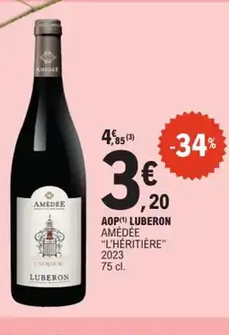 E.Leclerc AMÉDÉE L'HÉRITIÈRE 2023 Aop luberon offre