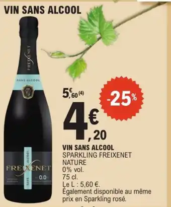 SPARKLING FREIXENET NATURE Vin sans alcool