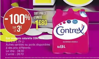 Casino Supermarchés Eau minérale Naturelle Contrex offre