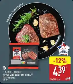 ALDI ST-CLÉMENT LE BOUCHER 2 pavés de bœuf marinés offre