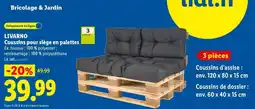 Lidl LIVARNO Coussins pour siège en palettes offre