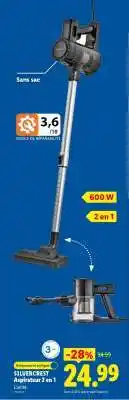 Lidl Silvercrest Aspirateur 2 en 1 offre