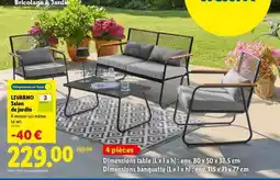 Lidl LIVARNO Salon de jardin offre