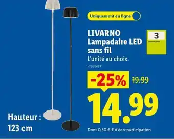 Lidl LIVARNO Lampadaire LED sans fil offre