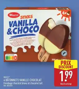ALDI MUCCI 4 batonnets vanille-chocolat offre
