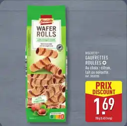 ALDI BISCOTTO Gaufrettes roulées offre