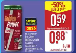 ALDI GOLDEN POWER Boisson énergisante saveur pastèque offre
