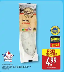 ALDI PAYS GOURMAND Saucisson de l'ardèche igp offre