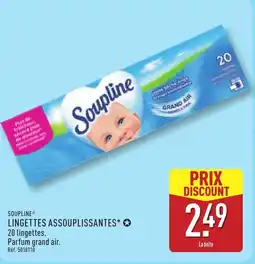 ALDI SOUPLINE Lingettes assouplissantes offre