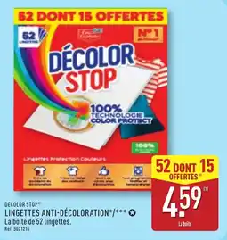 ALDI DECOLOR STOP Lingettes anti-décoloration offre
