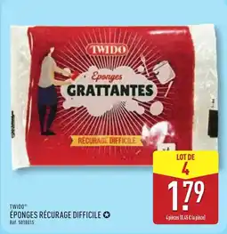 ALDI TWIDO Éponges récurage difficile offre