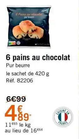 Picard 6 pains au chocolat offre
