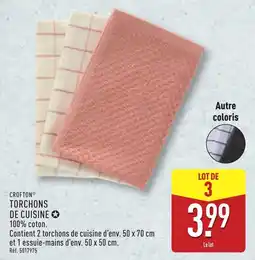 ALDI CROFTON Torchons de cuisine offre