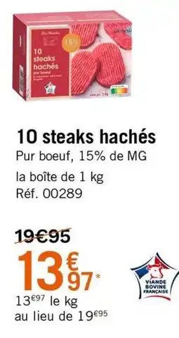 Picard 10 steaks hachés offre