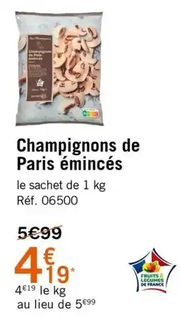 Picard Champignons de paris émincés offre