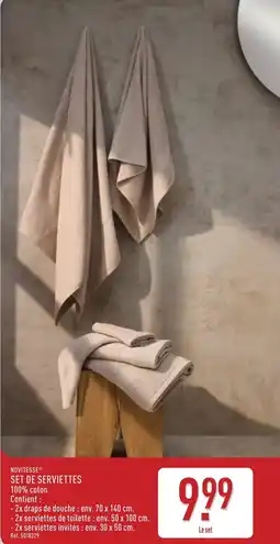 ALDI NOVITESSE Set de serviettes offre