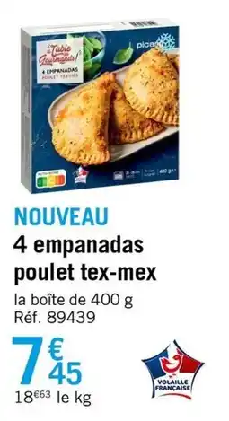 Picard Nouveau 4 empanadas poulet tex-mex offre