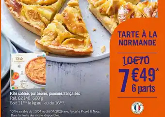 Pâte sablée pur beurre pommes françaises