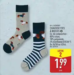 ALDI UP 2 FASHION Chaussettes à motifs offre