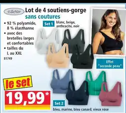Norma Ellenor lot de 4 soutiens-gorge sans coutures offre