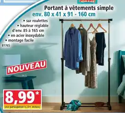 Norma Saunway portant à vêtements simple offre