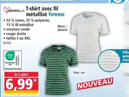 Norma Jasminella t-shirt avec fil métallisé femme offre