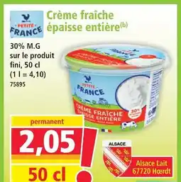 Norma Petite france crème fraîche épaisse entière offre