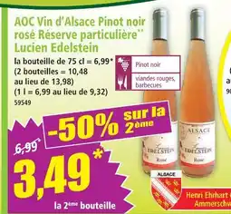 Norma Lucien edelstein aoc vin d’alsace pinot noir rosé réserve particulière offre