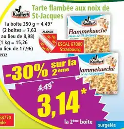 Norma Tarte flambée aux noix de st-jacques offre