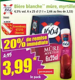 Norma 1664 bière blanche mûre, myrtille offre