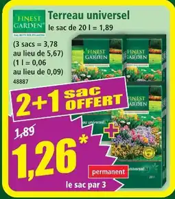 Norma Finest garden terreau universel offre
