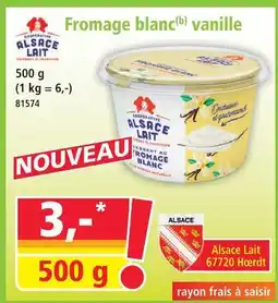 Norma Alsace lait fromage blanc vanille offre