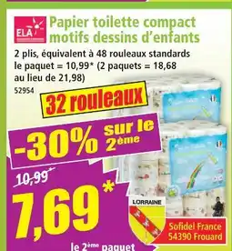Norma Ela papier toilette compact motifs dessins d'enfants offre