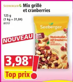 Norma Seeberger mix grillé et cranberries offre